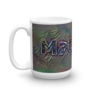 Matthew Mug Dark Rainbow 15oz right view