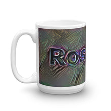 Load image into Gallery viewer, Rosalind Mug Dark Rainbow 15oz right view
