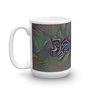 Janine Mug Dark Rainbow 15oz right view