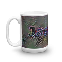 Load image into Gallery viewer, Jasmine Mug Dark Rainbow 15oz right view
