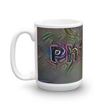 Load image into Gallery viewer, Philippa Mug Dark Rainbow 15oz right view