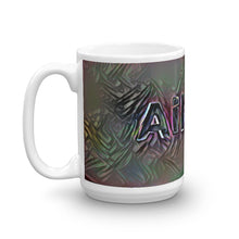 Load image into Gallery viewer, Aileen Mug Dark Rainbow 15oz right view