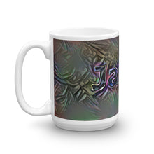 Load image into Gallery viewer, Jamal Mug Dark Rainbow 15oz right view