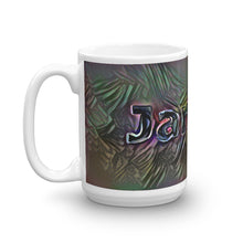 Load image into Gallery viewer, Janelle Mug Dark Rainbow 15oz right view