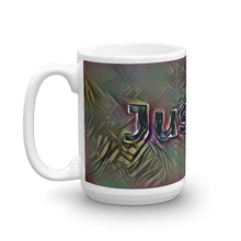 Load image into Gallery viewer, Justine Mug Dark Rainbow 15oz right view