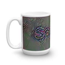 Load image into Gallery viewer, Sophia Mug Dark Rainbow 15oz right view