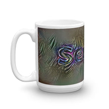 Load image into Gallery viewer, Serena Mug Dark Rainbow 15oz right view