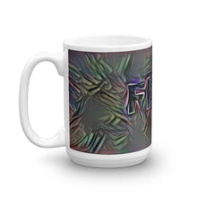 Load image into Gallery viewer, Fleur Mug Dark Rainbow 15oz right view