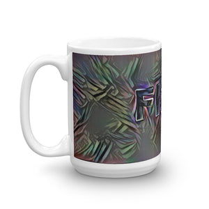 Fleur Mug Dark Rainbow 15oz right view