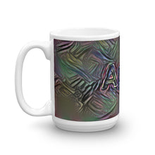 Load image into Gallery viewer, April Mug Dark Rainbow 15oz right view