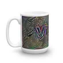 Load image into Gallery viewer, Vivian Mug Dark Rainbow 15oz right view