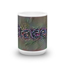 Load image into Gallery viewer, Stacey Mug Dark Rainbow 15oz front view