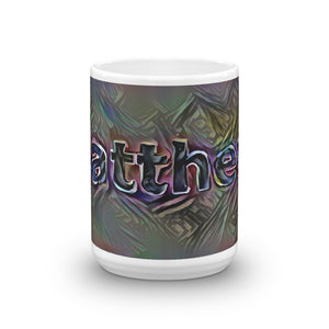 Matthew Mug Dark Rainbow 15oz front view