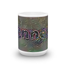 Load image into Gallery viewer, Kenneth Mug Dark Rainbow 15oz front view