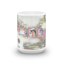 Load image into Gallery viewer, Linh Mug Ink City Dream 15oz front view