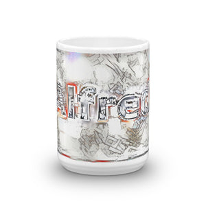 Alfred Mug Frozen City 15oz front view