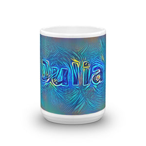 Julia Mug Night Surfing 15oz front view