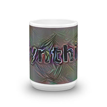 Load image into Gallery viewer, Cynthia Mug Dark Rainbow 15oz front view