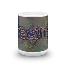 Load image into Gallery viewer, Cecilia Mug Dark Rainbow 15oz front view