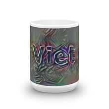 Load image into Gallery viewer, Viet Mug Dark Rainbow 15oz front view