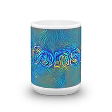 Load image into Gallery viewer, Afonso Mug Night Surfing 15oz front view