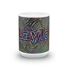 Load image into Gallery viewer, Layla Mug Dark Rainbow 15oz front view