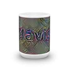 Load image into Gallery viewer, Mavis Mug Dark Rainbow 15oz front view