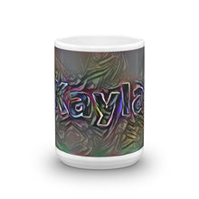 Load image into Gallery viewer, Kayla Mug Dark Rainbow 15oz front view