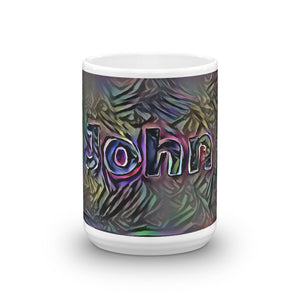 John Mug Dark Rainbow 15oz front view