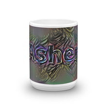 Load image into Gallery viewer, Asher Mug Dark Rainbow 15oz front view