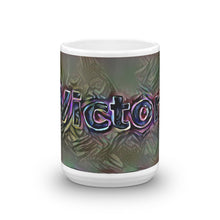 Load image into Gallery viewer, Victor Mug Dark Rainbow 15oz front view