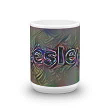Load image into Gallery viewer, Lesley Mug Dark Rainbow 15oz front view