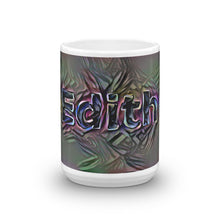 Load image into Gallery viewer, Edith Mug Dark Rainbow 15oz front view