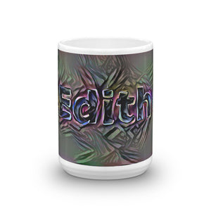 Edith Mug Dark Rainbow 15oz front view