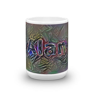 Alan Mug Dark Rainbow 15oz front view