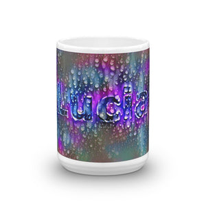 Lucia Mug Wounded Pluviophile 15oz front view