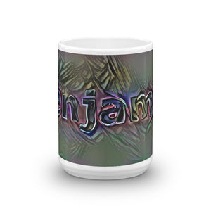 Benjamin Mug Dark Rainbow 15oz front view