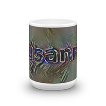 Load image into Gallery viewer, Susanne Mug Dark Rainbow 15oz front view