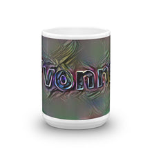 Load image into Gallery viewer, Yvonne Mug Dark Rainbow 15oz front view