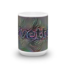 Load image into Gallery viewer, Yvette Mug Dark Rainbow 15oz front view