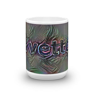 Yvette Mug Dark Rainbow 15oz front view