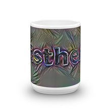 Load image into Gallery viewer, Esther Mug Dark Rainbow 15oz front view