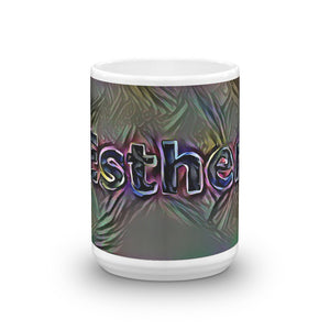 Esther Mug Dark Rainbow 15oz front view