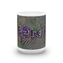 Load image into Gallery viewer, Ferdi Mug Dark Rainbow 15oz front view