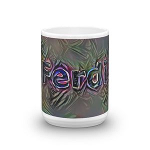 Ferdi Mug Dark Rainbow 15oz front view