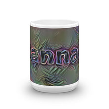 Load image into Gallery viewer, Hannah Mug Dark Rainbow 15oz front view