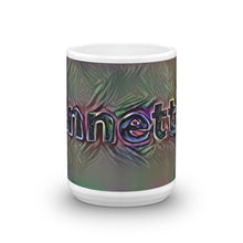 Load image into Gallery viewer, Annette Mug Dark Rainbow 15oz front view