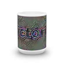 Load image into Gallery viewer, Victoria Mug Dark Rainbow 15oz front view