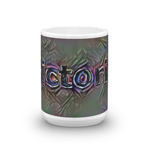 Victoria Mug Dark Rainbow 15oz front view