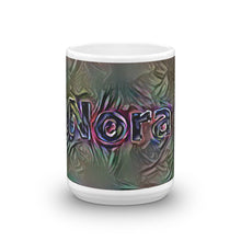 Load image into Gallery viewer, Nora Mug Dark Rainbow 15oz front view